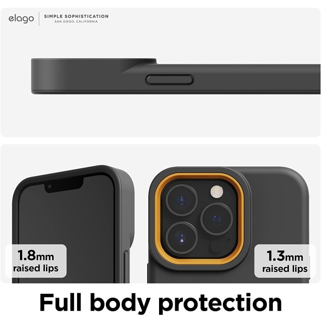 Elago Θήκη Glide - Apple iPhone 13 Pro - Dark Gray / Yellow (ES13GL61PRO-DGYYE)