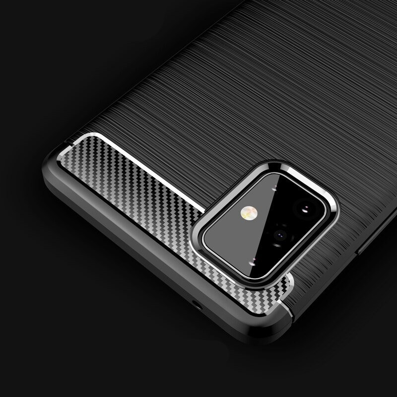 OEM Θήκη Σιλικόνης Carbon Fibre για Samsung Galaxy A31 - Black