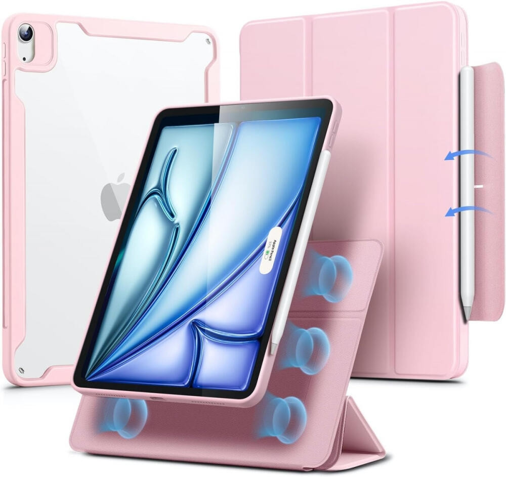 ESR Rebound Hybrid 360 Θήκη Apple iPad Air 6 2024 11" / Air 5 2022 10.9" / Air 4 2020 10.9" με Υποδοχή Apple Pencil - Pink (4894240194416)