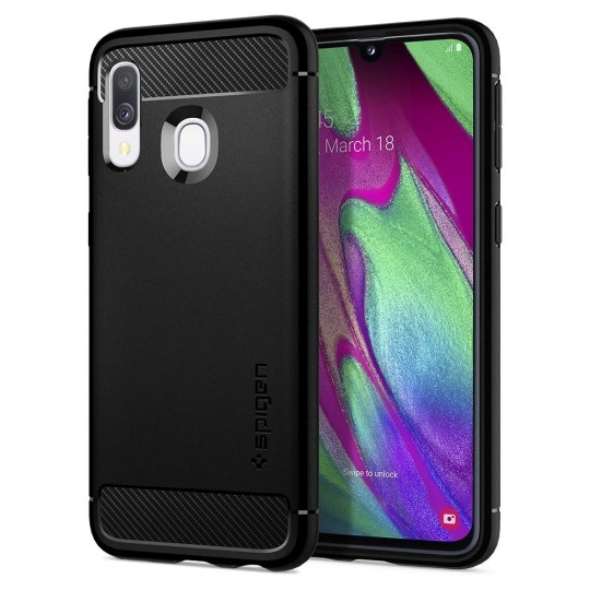 Spigen Θήκη Rugged Armor Samsung Galaxy A40 - Matte Black (618CS26244)