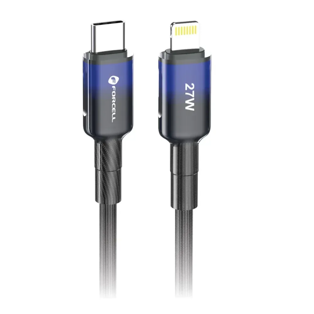 FORCELL USB-C σε Lightning 27W PD 3A 1m C356 Μαύρο