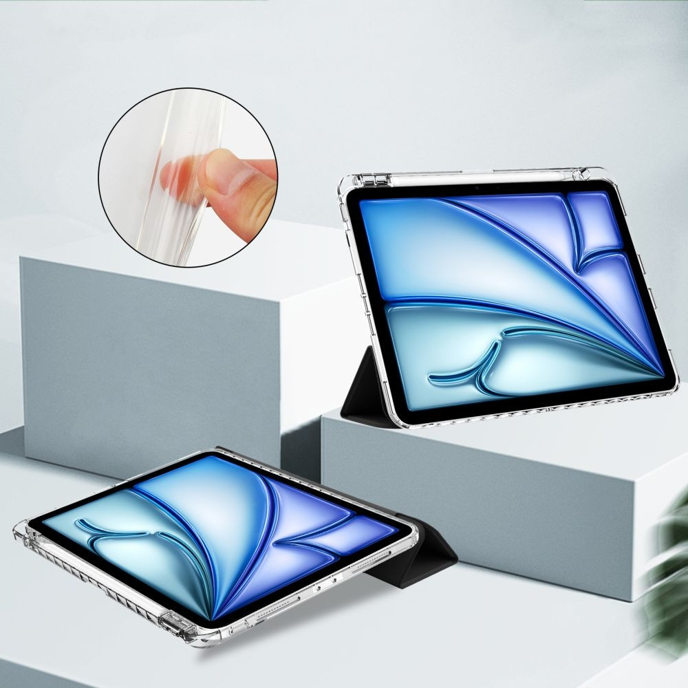 Flip Θήκη με Υποδοχή για Apple Pencil - Apple iPad Air 13" 2024 - Tech-Protect SC Pen Hybrid - Black / Clear (5906302308644)