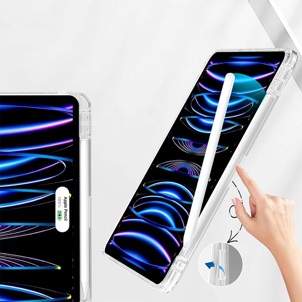 Flip Θήκη με Υποδοχή για Apple Pencil - Apple iPad Air 13" 2024 - Tech-Protect SC Pen Hybrid - Black / Clear (5906302308644)