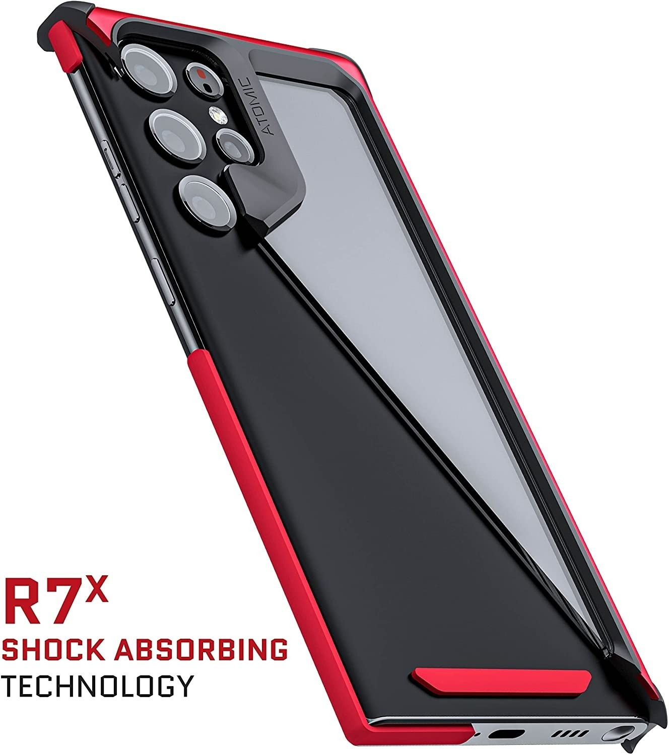 Ghostek Atomic Slim 4 - Ανθεκτική Θήκη Samsung Galaxy S22 Ultra 5G - Red (GHOCAS2956)