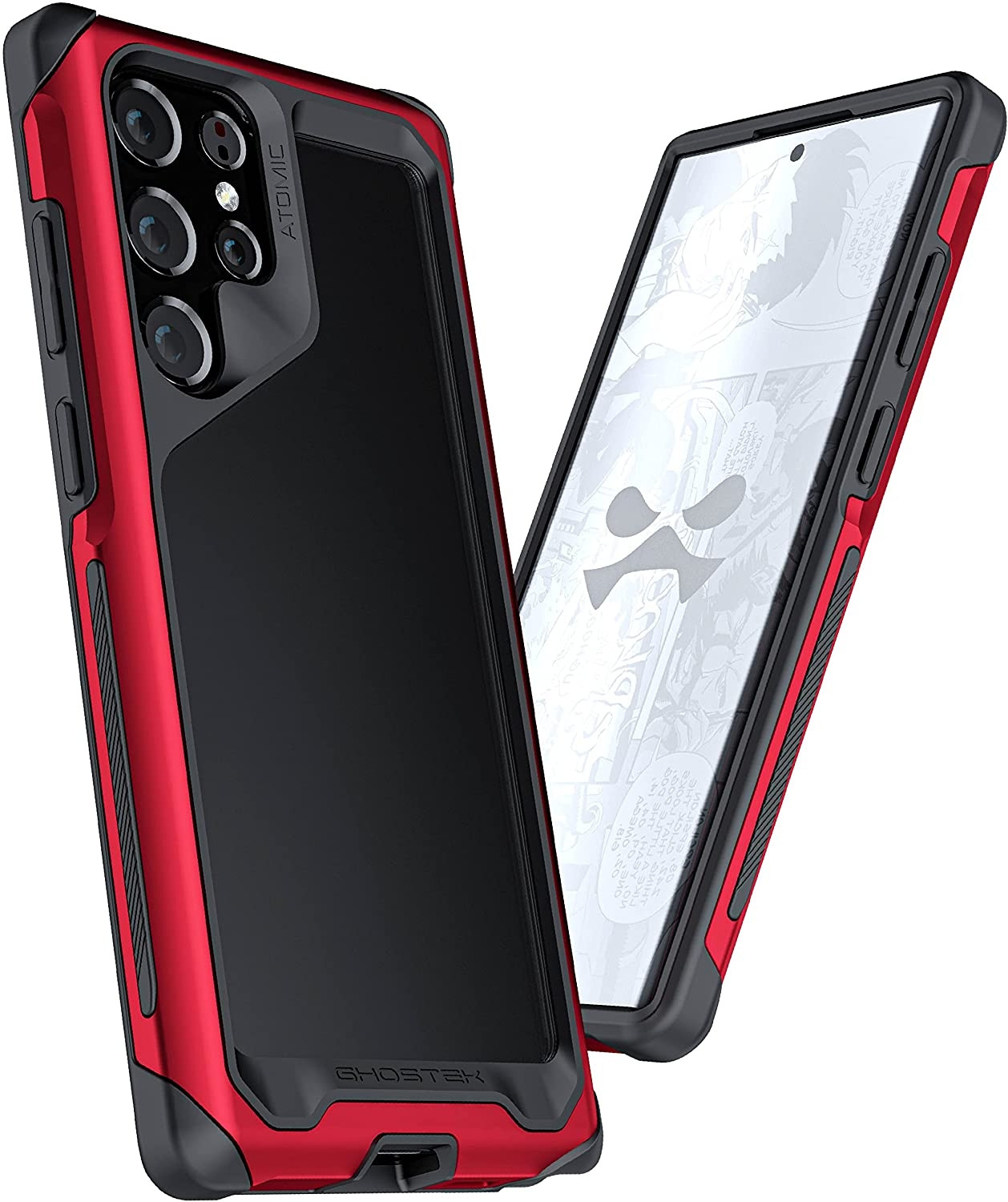 Ghostek Atomic Slim 4 - Ανθεκτική Θήκη Samsung Galaxy S22 Ultra 5G - Red (GHOCAS2956)
