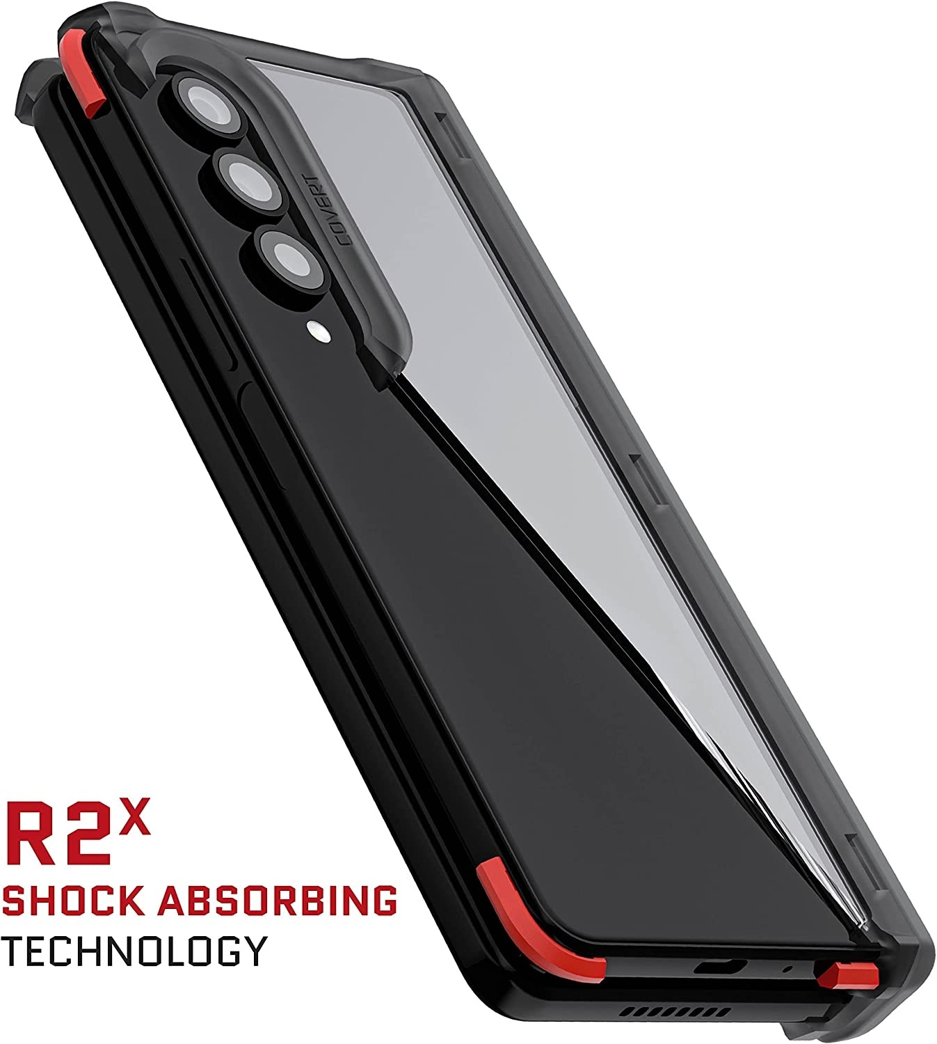 Ghostek Covert 6 - Διάφανη Ανθεκτική Αντιμικροβιακή Θήκη Samsung Galaxy Z Fold4 - Smoke (GHOCAS3211)