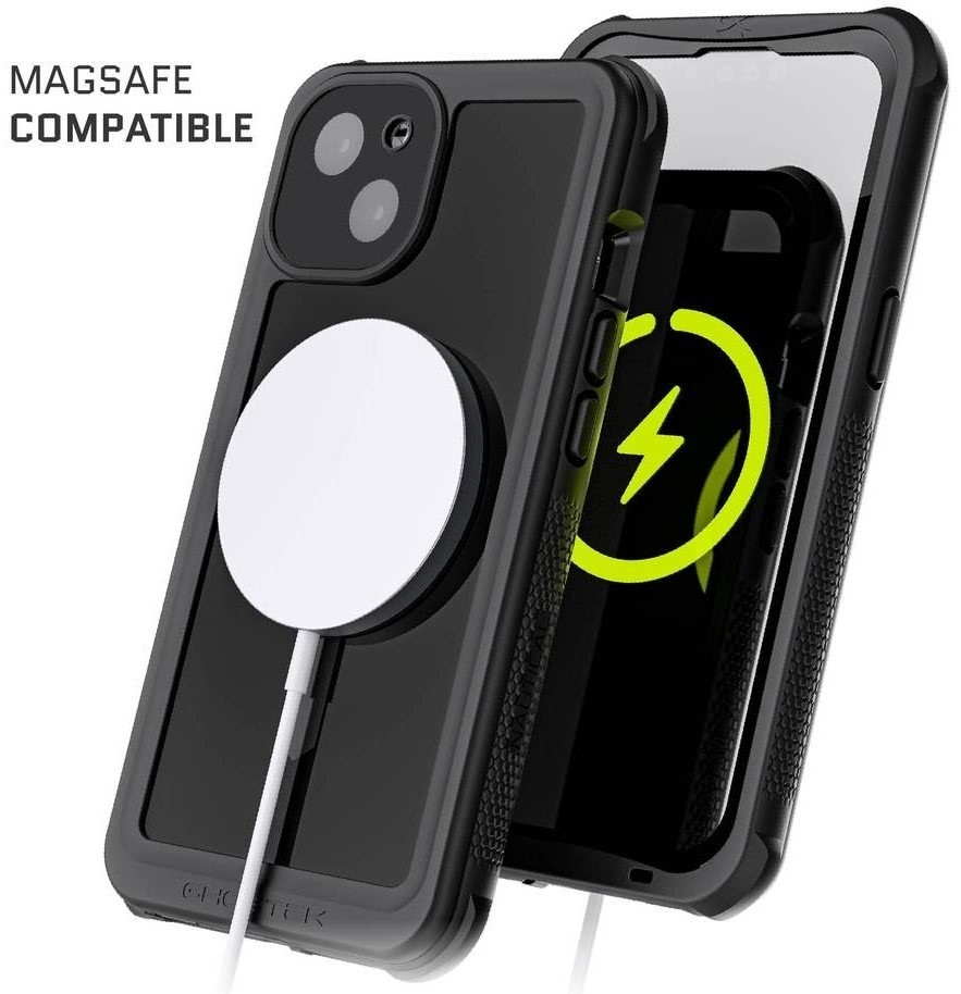 Ghostek Nautical 4 - Ανθεκτική Αδιάβροχη Θήκη MagSafe με Περιστρεφόμενο Κλιπ Ζώνης - Apple iPhone 13 - Black (GHOCAS2877)