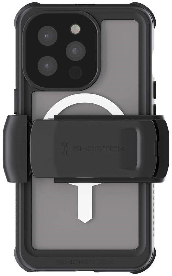 Ghostek Nautical 4 - Ανθεκτική Αδιάβροχη Θήκη MagSafe με Περιστρεφόμενο Κλιπ Ζώνης - Apple iPhone 13 Pro - Clear (GHOCAS2880)