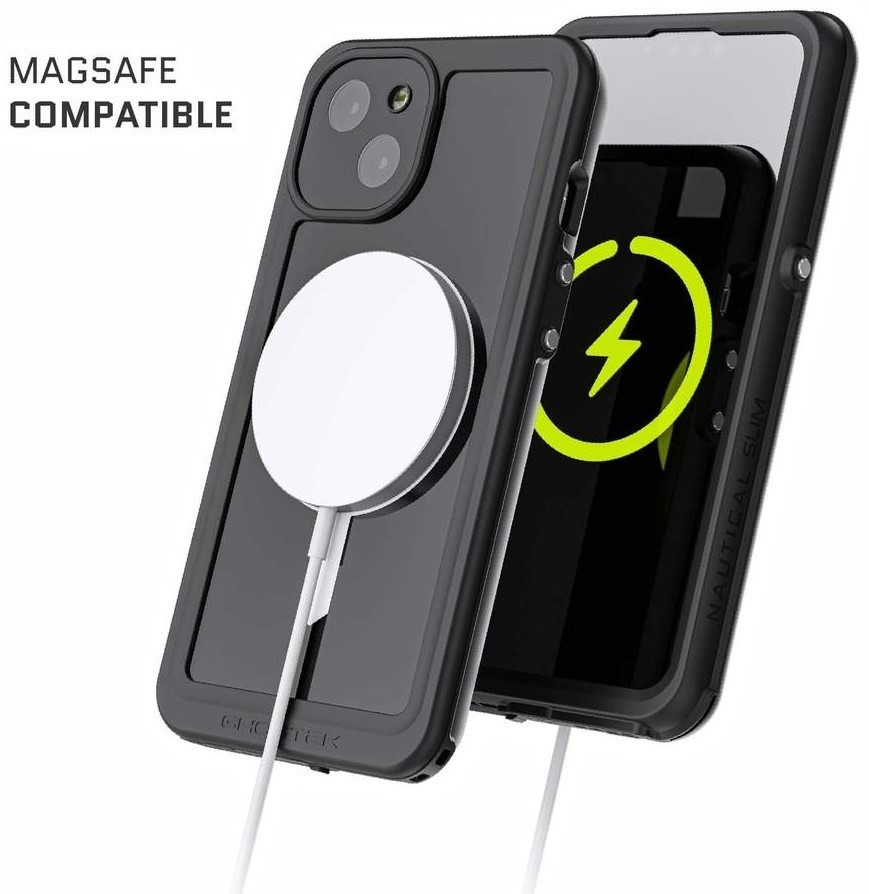 Ghostek Nautical Slim - Ανθεκτική Αδιάβροχη Θήκη MagSafe - Apple iPhone 13 - Black (GHOCAS2885)