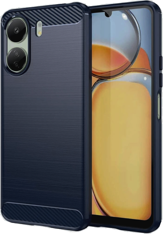 HappyCase Θήκη Σιλικόνης Brushed - Xiaomi Redmi 13C 4G / Poco C65 - Blue (8719246441202)