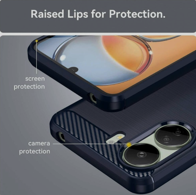 HappyCase Θήκη Σιλικόνης Brushed - Xiaomi Redmi 13C 4G / Poco C65 - Blue (8719246441202)