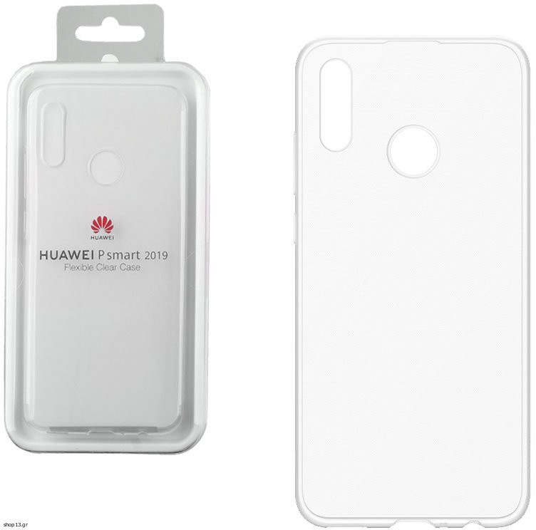Official Huawei Silicon Case P Smart 2019 Διάφανη