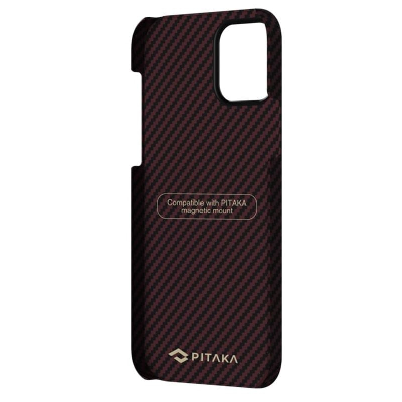 Pitaka MagEz Case - Θήκη Aramid Fiber Body Apple iPhone 12 Pro Max - Black / Red Twill (KI1203PM)