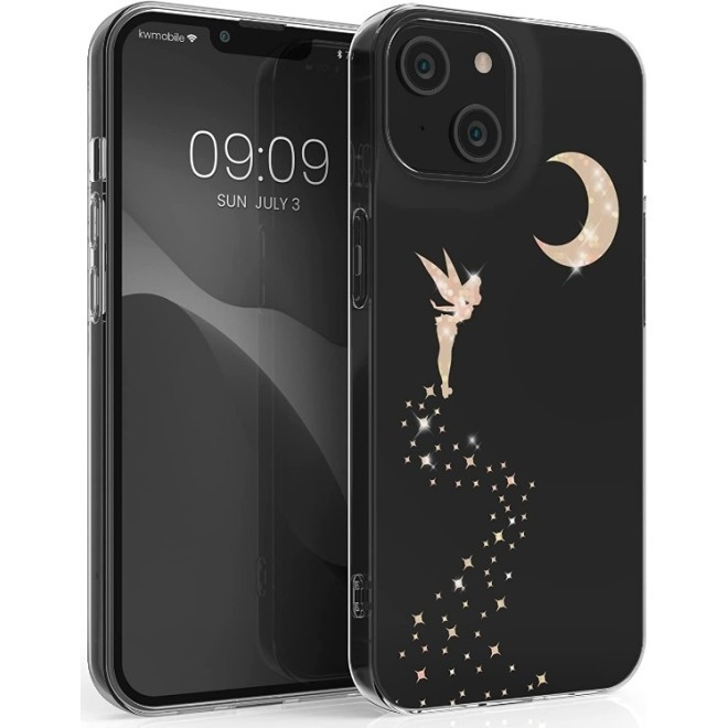 KWmobile Διάφανη Θήκη Σιλικόνης Apple iPhone 14 - Glittery Fairy Rose Gold / Transparent (59204.02)