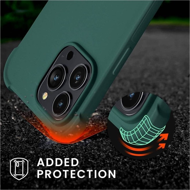 KWmobile Matte Θήκη Σιλικόνης με Λουράκι Λαιμού Apple iPhone 14 Pro Max - Dark Green (59119.80)