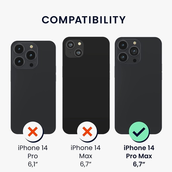 KWmobile Matte Θήκη Σιλικόνης με Λουράκι Λαιμού Apple iPhone 14 Pro Max - Dark Green (59119.80)
