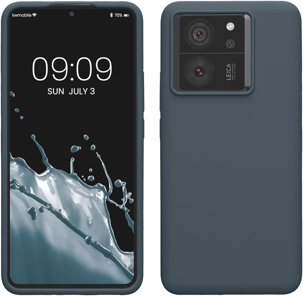 KWmobile Soft Flexible Rubber Cover - Θήκη Σιλικόνης Xiaomi 13T / 13T Pro - Dark Slate (KWM000020IT004C)