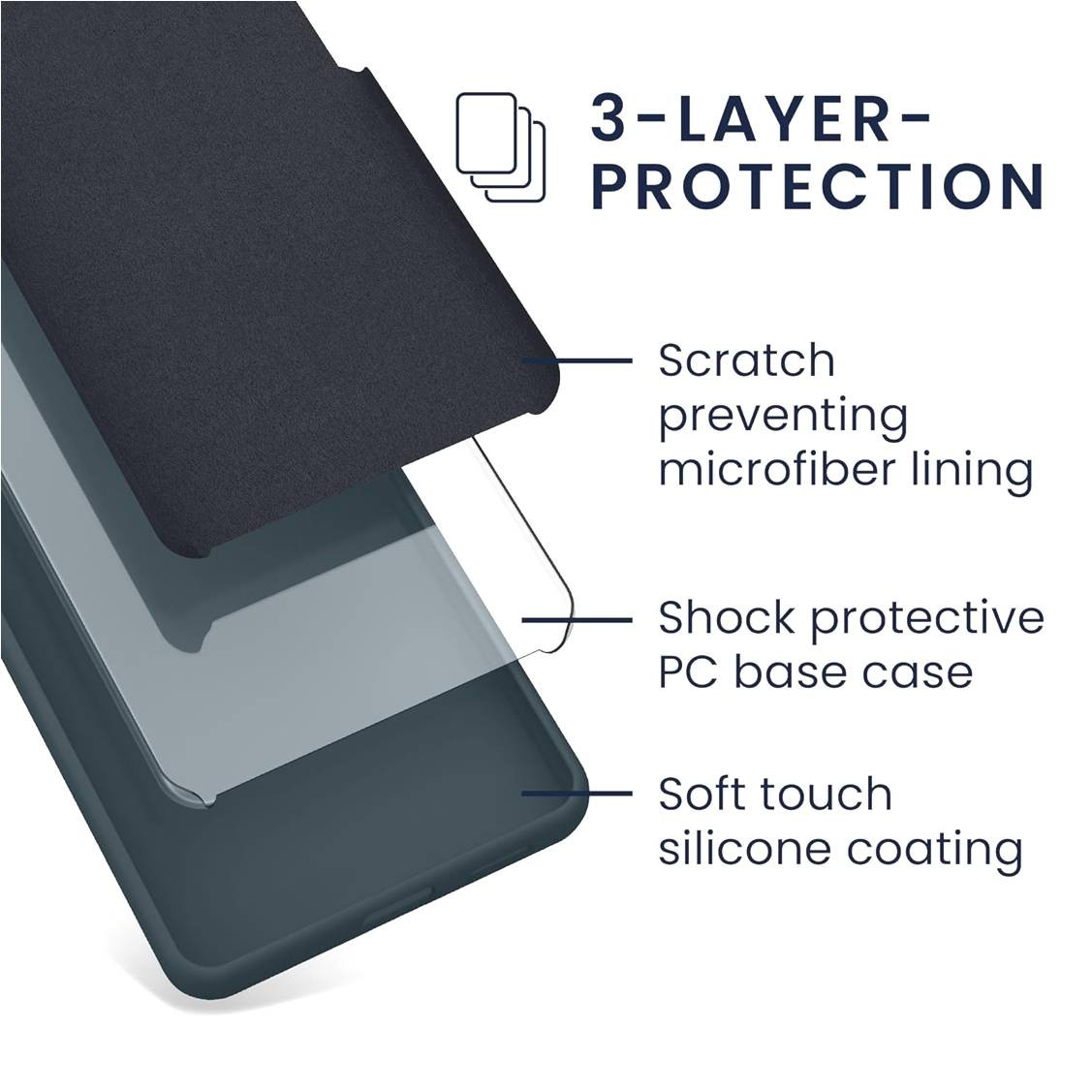 KWmobile Soft Flexible Rubber Cover - Θήκη Σιλικόνης Xiaomi 13T / 13T Pro - Dark Slate (KWM000020IT004C)