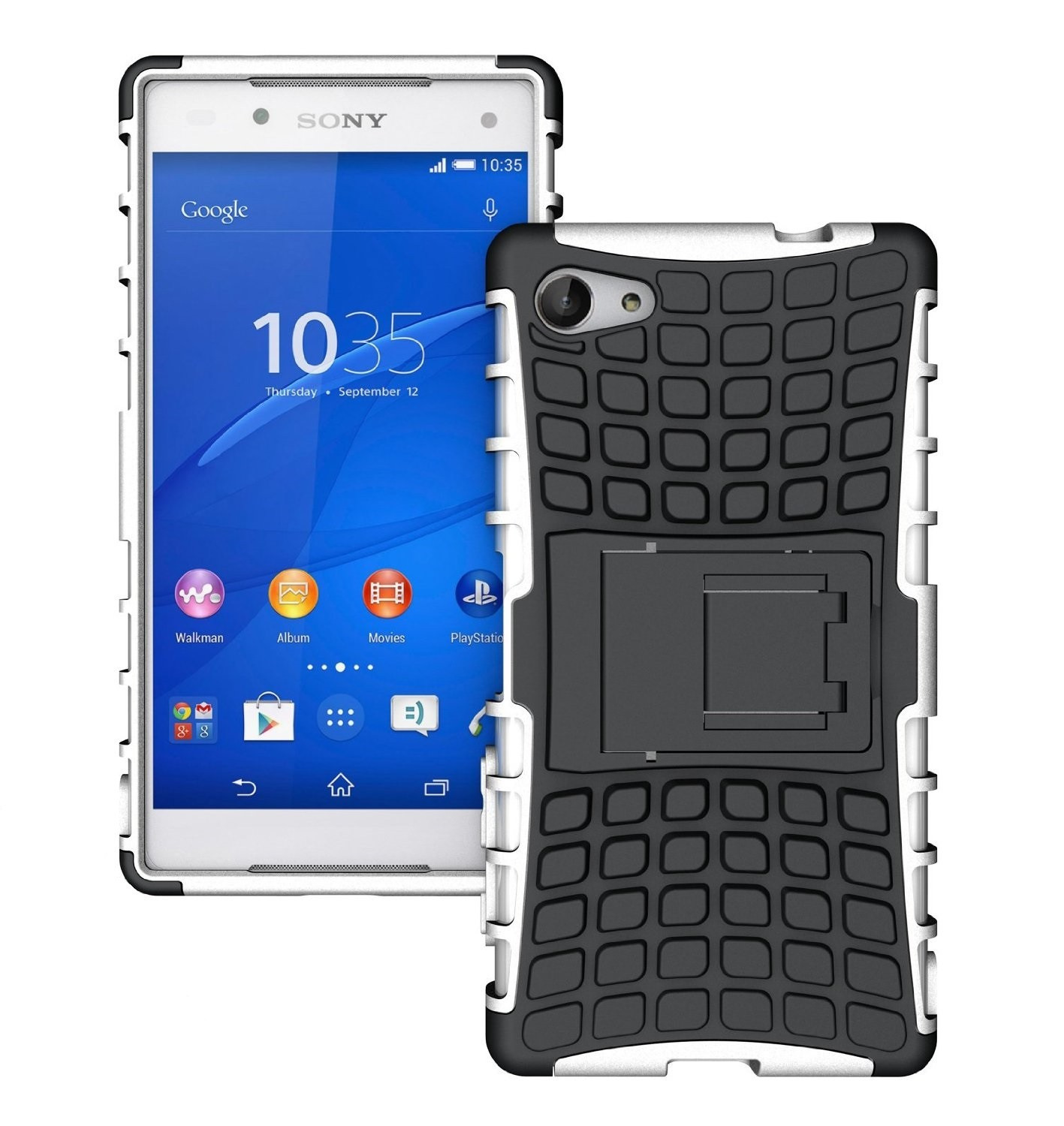 Λευκή Ανθεκτική Θήκη Sony Xperia Z5 Compact