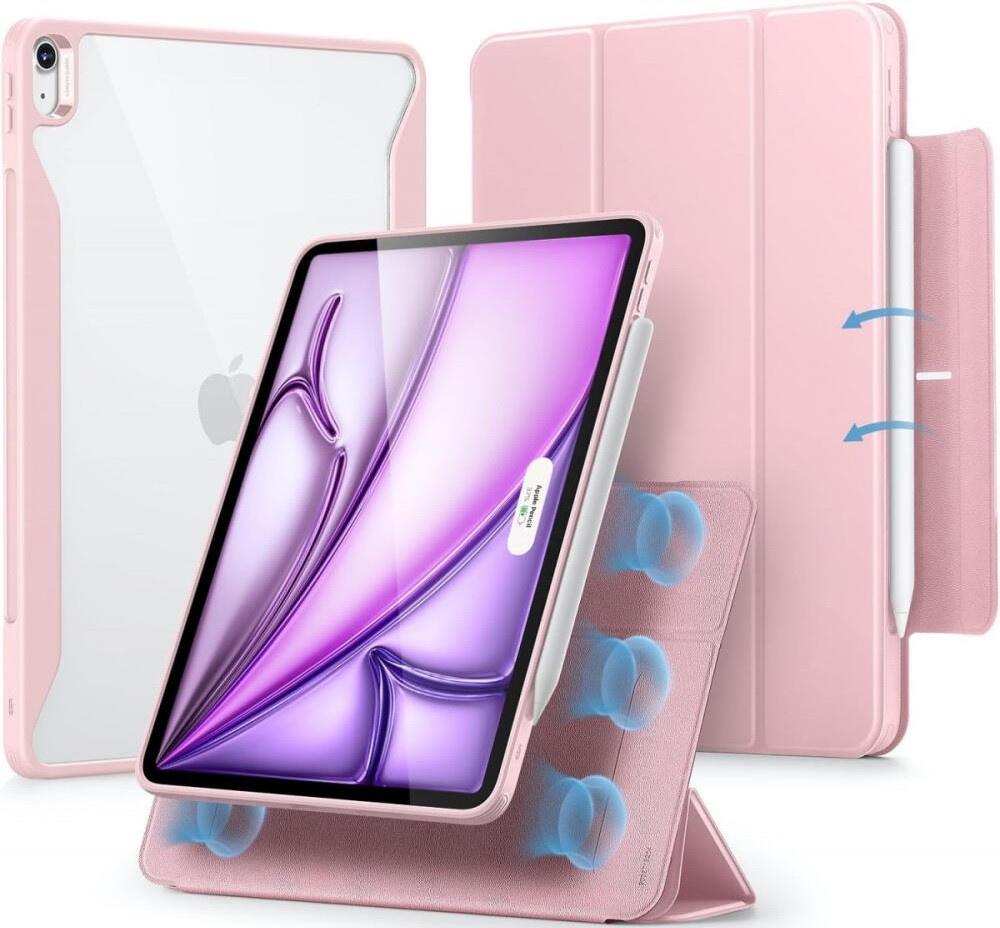 Μαγνητική Θήκη με Υποδοχή Apple Pencil - Apple iPad Air 13" 2024 - ESR Rebound Hybrid 360 - Pink (4894240193891) 
