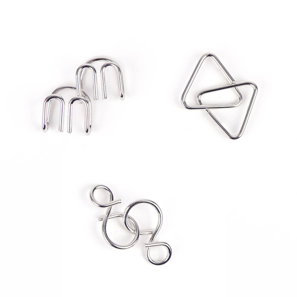 Mensa Set of 3 Harder Wire Puzzles (IQ-1072B)