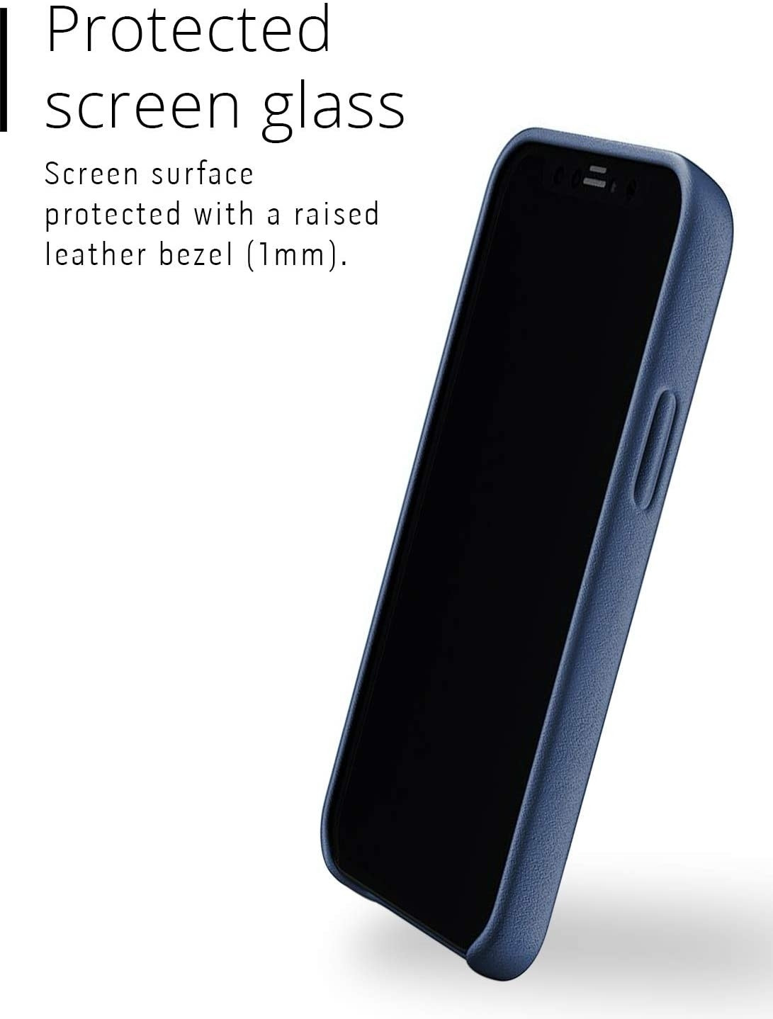 MUJJO Full Leather Case - Δερμάτινη Θήκη Apple iPhone 12 / 12 Pro - Monaco Blue (MUJJO-CL-007-BL)