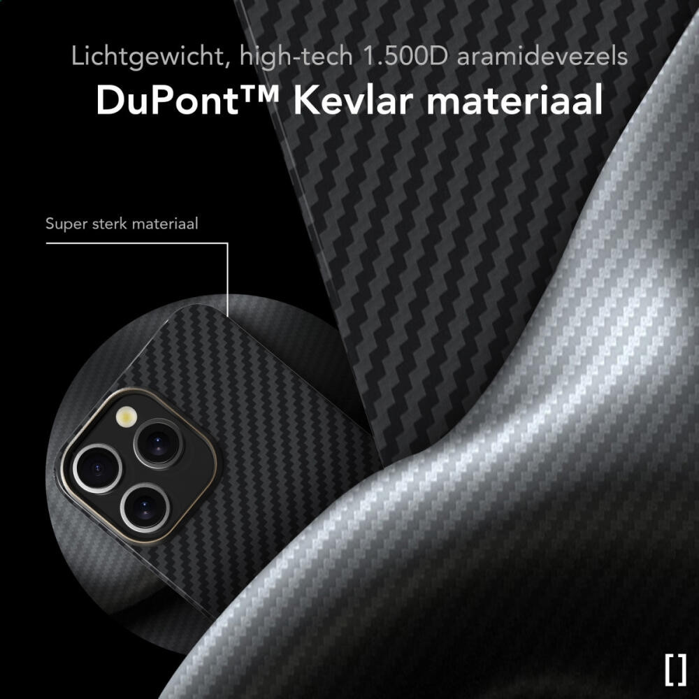 Nekit Fiber - Σκληρή MagSafe Θήκη Aramid Fiber - Apple iPhone 14 Pro - 1mm - 1500D Kevlar - Black (8719246451935)