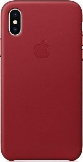 Official Apple Leather Case - Δερμάτινη Θήκη Apple iPhone X - Red (MQTE2ZM/A)