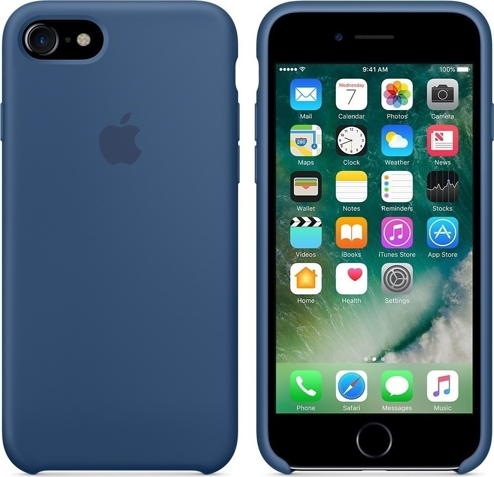 Official Apple Silicone Case - Θήκη Σιλικόνης Apple iPhone SE 2020 / 8 / 7 - Ocean Blue (MMWW2ZM/A)
