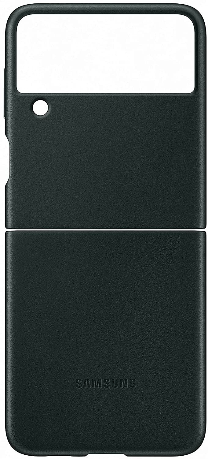 Official Samsung Leather Cover - Δερμάτινη Θήκη Samsung Galaxy Z Flip3 5G - Green (EF-VF711LGEGWW)