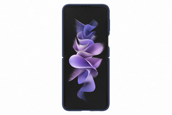 Official Samsung Θήκη Σιλικόνης Ring Cover - Samsung Galaxy Z Flip3 5G - Navy