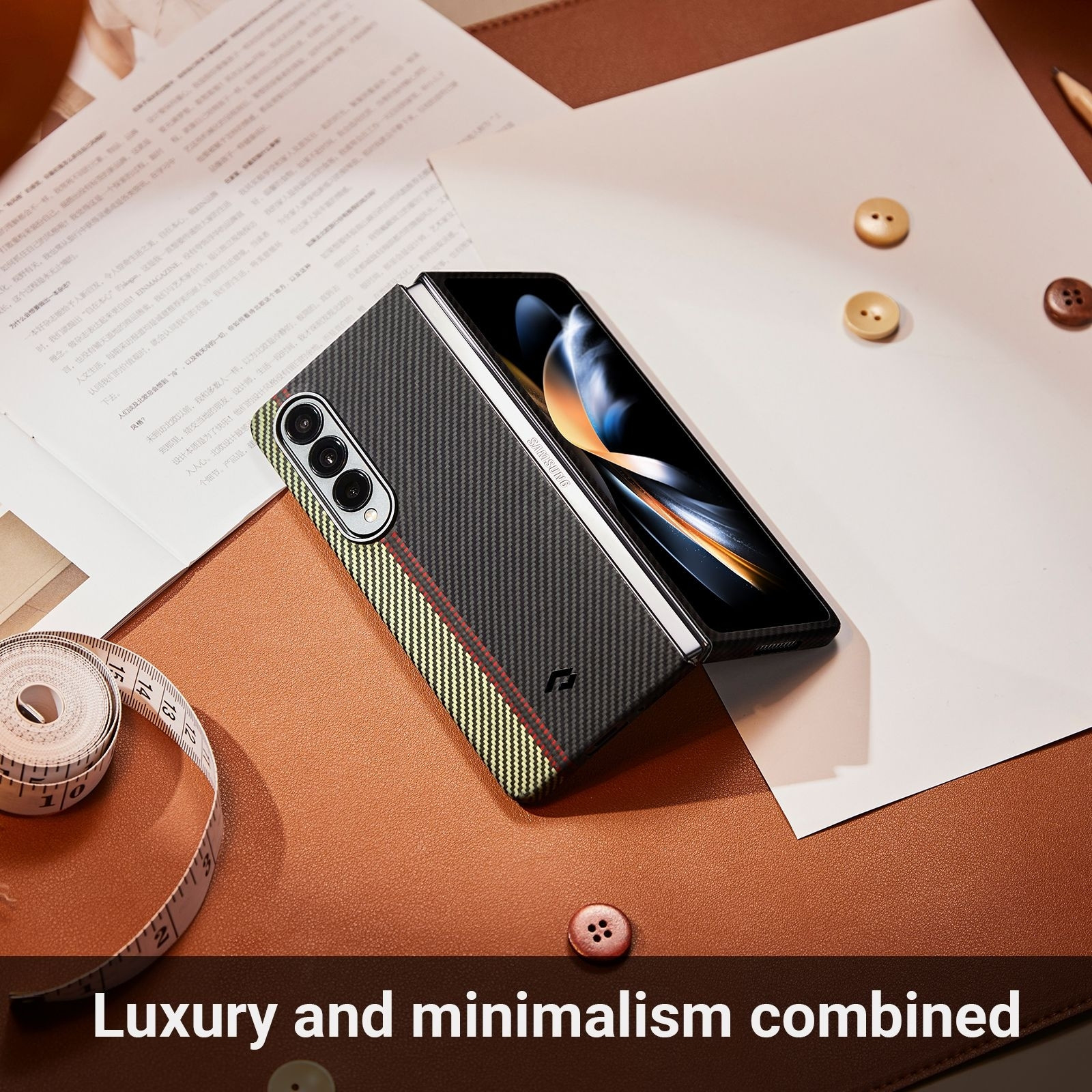 Pitaka Fusion Weaving Air Case - Θήκη Aramid Fiber Body Samsung Galaxy Z Fold4 - 0.55mm - 600D - Overture (FOFOLD4)