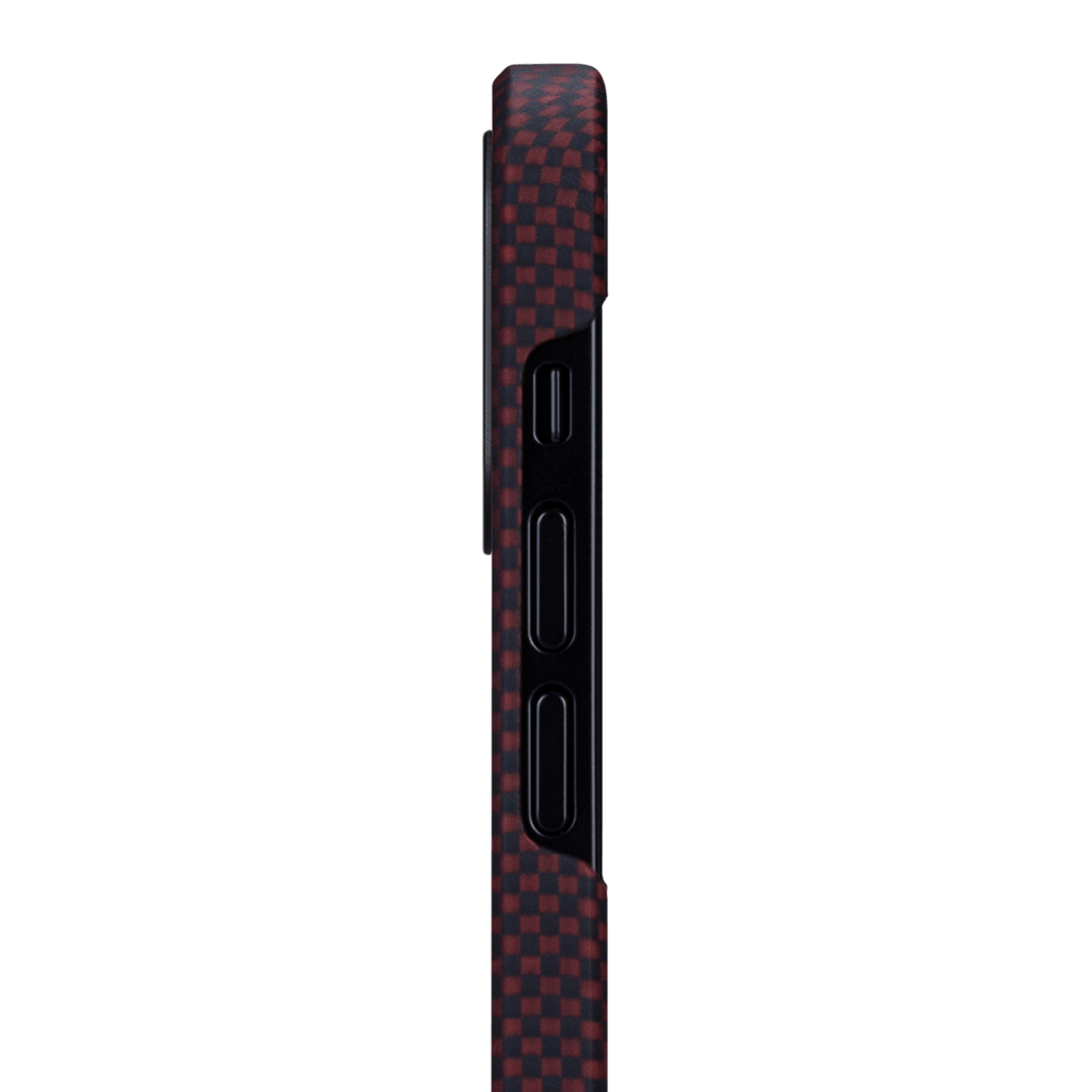 Pitaka MagEz Case - Θήκη Aramid Fiber Body Apple iPhone 12 Pro - Black / Red Plain (KI1204P)