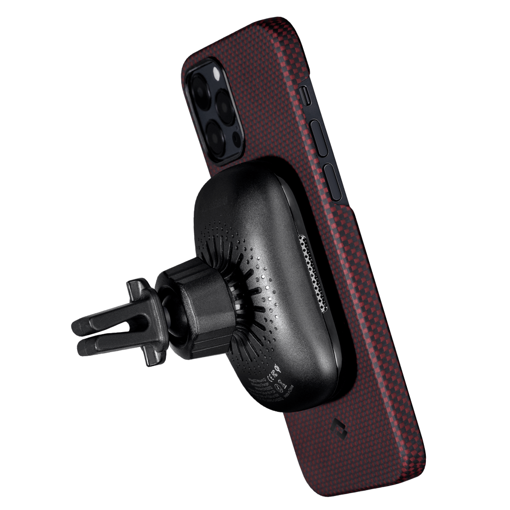 Pitaka MagEz Case - Θήκη Aramid Fiber Body Apple iPhone 12 - Black / Red Plain (KI1204P) (200-108-157)