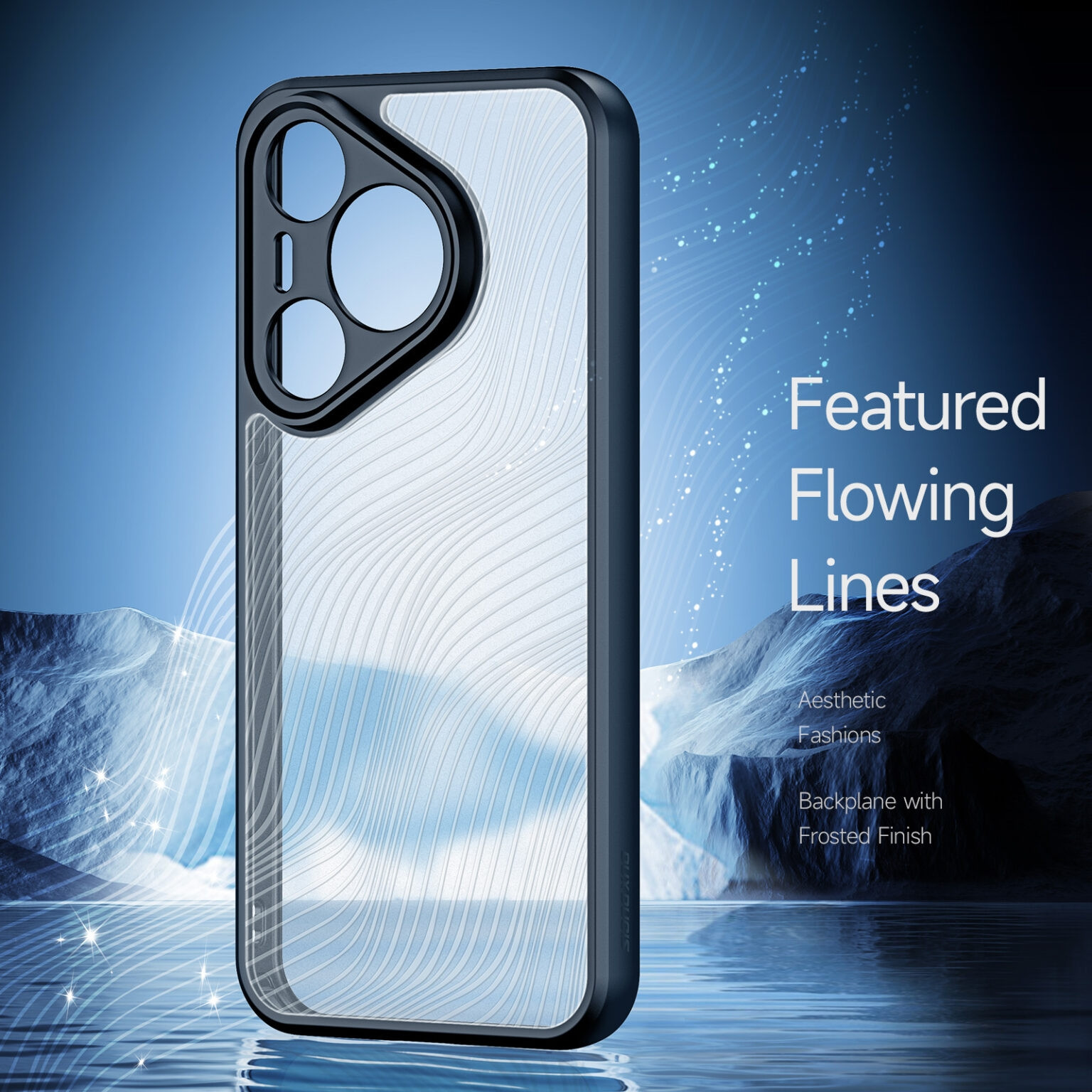 Premium Ημιδιάφανη Σκληρή Θήκη - Huawei Pura 70 - DuxDucis Aimo Series - Black (6934913010464)