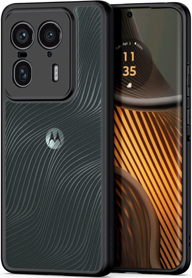 Premium Ημιδιάφανη Σκληρή Θήκη - Motorola Edge 50 Ultra / Moto X50 Ultra - DuxDucis Aimo Series - Black (6934913005866)