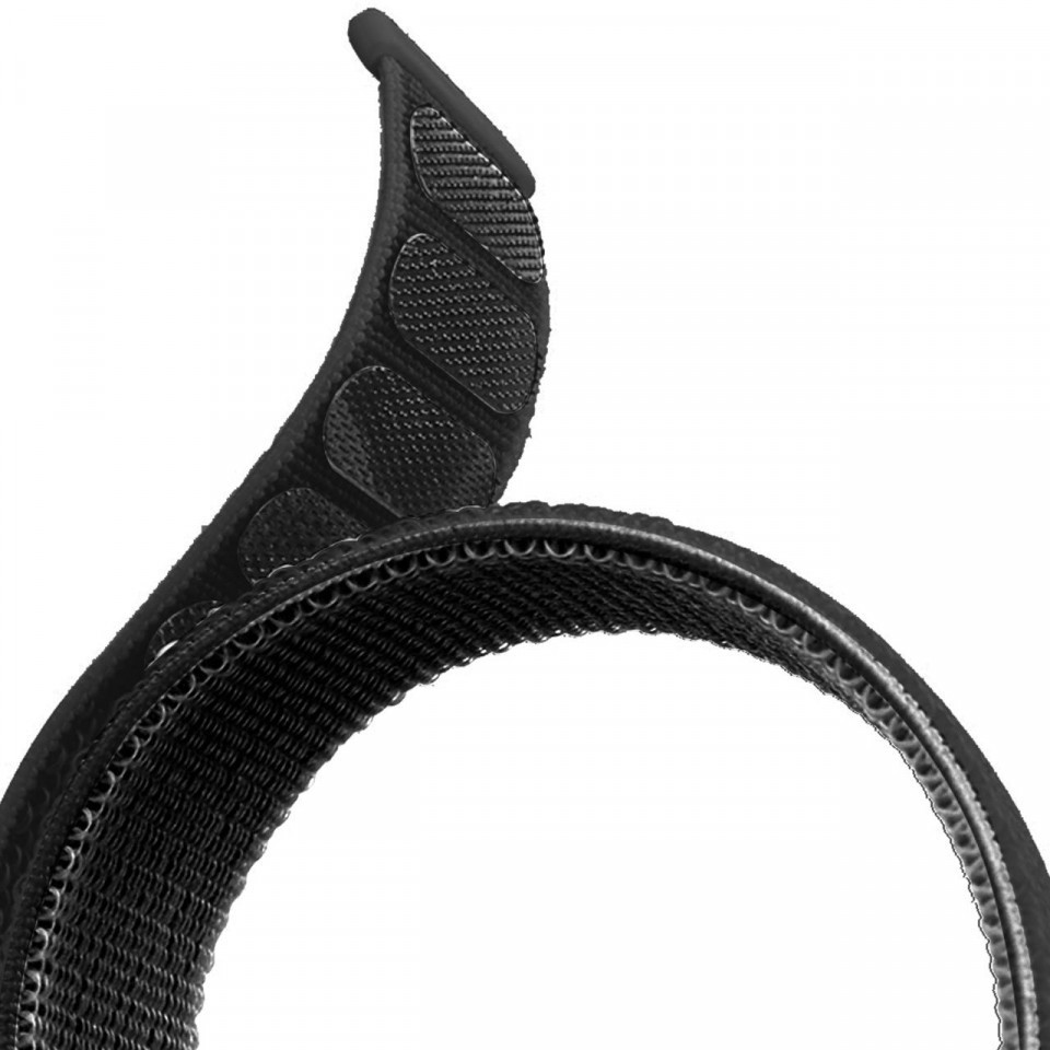 Puro Sport Band Nylon Λουράκι Apple Watch SE/7/6/5/4/3 (45/44/42mm) - Black (AW44SPORT-BLK)