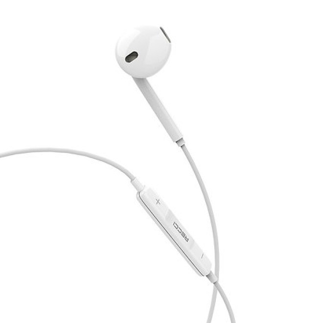 Recci REP-L07 - Ενσύρματα Handsfree Ακουστικά με 3.5mm Jack - White (6955482573488)