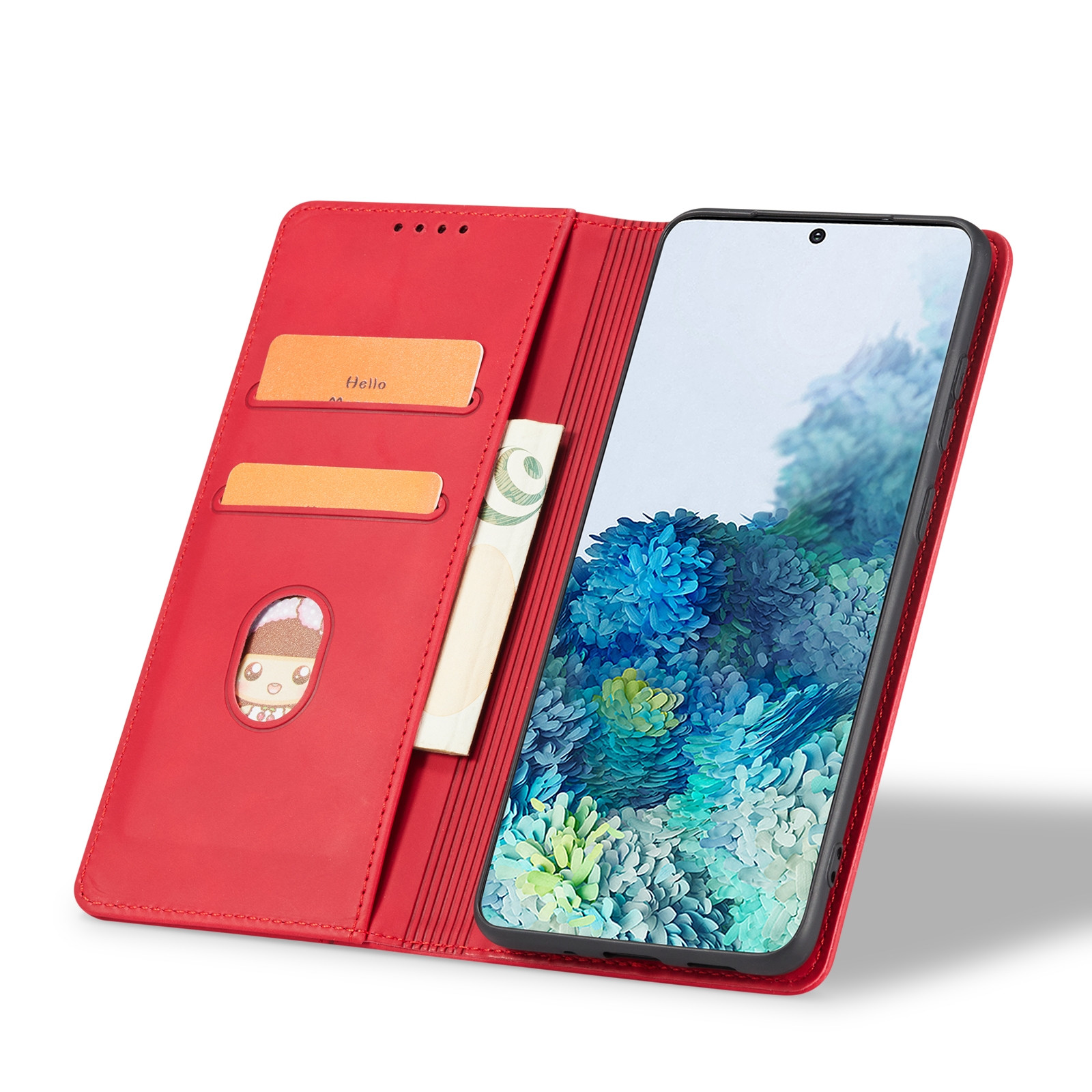 Bodycell Θήκη - Πορτοφόλι XIAOMI Note 7/7 Pro - Red (200-108-944)