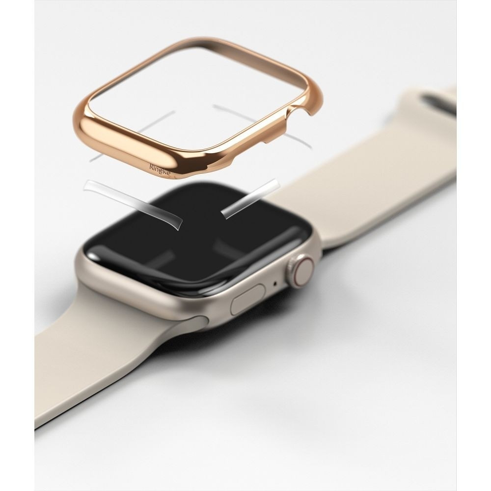 Ringke Bezel Styling - Θήκη από Ανοξείδωτο Ατσάλι - Apple Watch 7 41mm - Glossy Rose Gold (99575)
