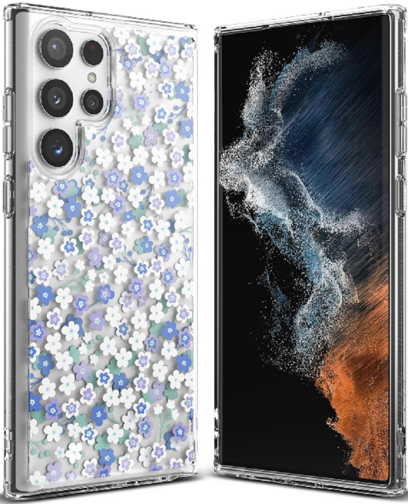 Ringke Fusion Design Armored - Ανθεκτική Σκληρή Θήκη με TPU Bumper - Samsung Galaxy S22 Ultra 5G - Wild Flowers (8809848204685)
