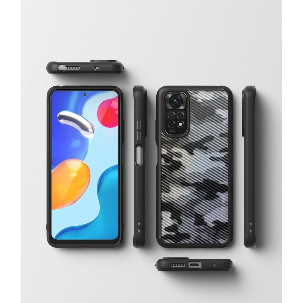 Ringke Fusion Σκληρή Θήκη με TPU Bumper - Xiaomi Redmi Note 11 / 11S - Matte Camo Black (8809848208997)