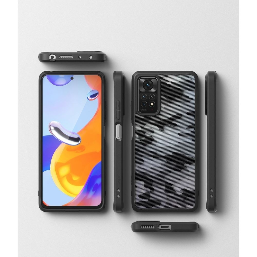 Ringke Fusion Σκληρή Θήκη με TPU Bumper - Xiaomi Redmi Note 11 Pro - Matte Camo Black (8809848209178)