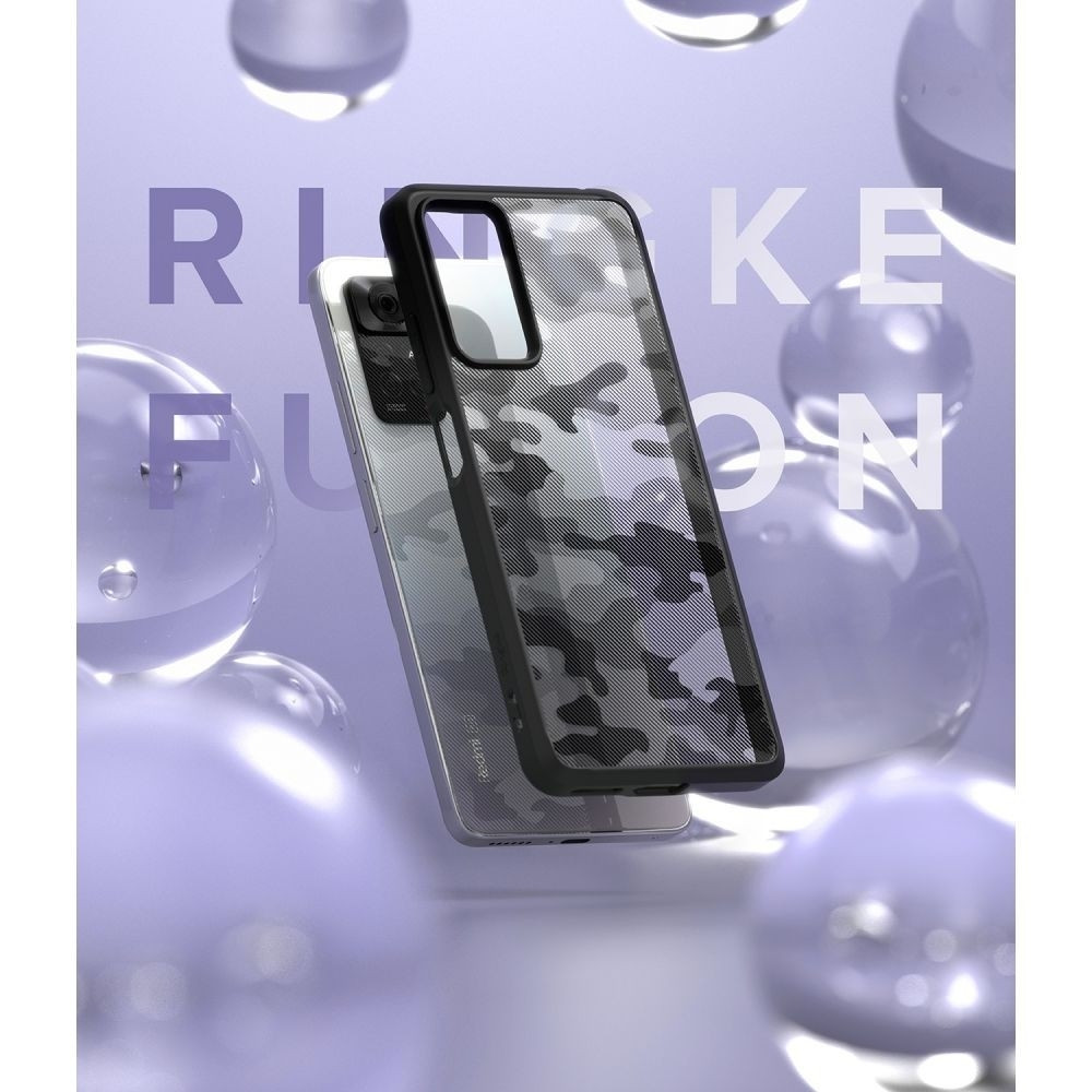 Ringke Fusion Σκληρή Θήκη με TPU Bumper - Xiaomi Redmi Note 11 Pro - Matte Camo Black (8809848209178)