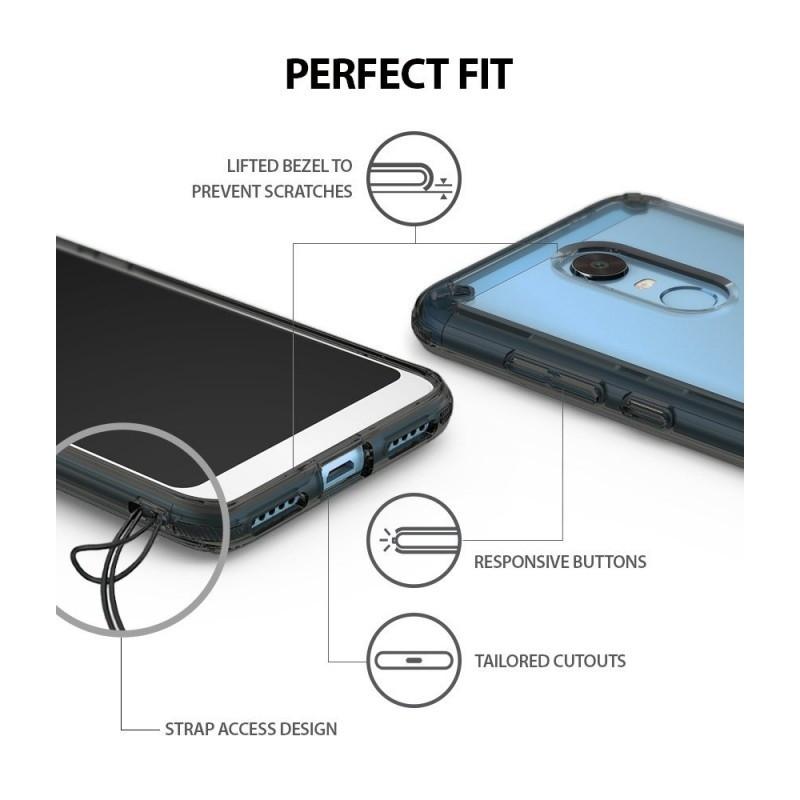 Ringke (Fusion) Θήκη Xiaomi Redmi 5 Plus με TPU Bumper - Smoke Black 