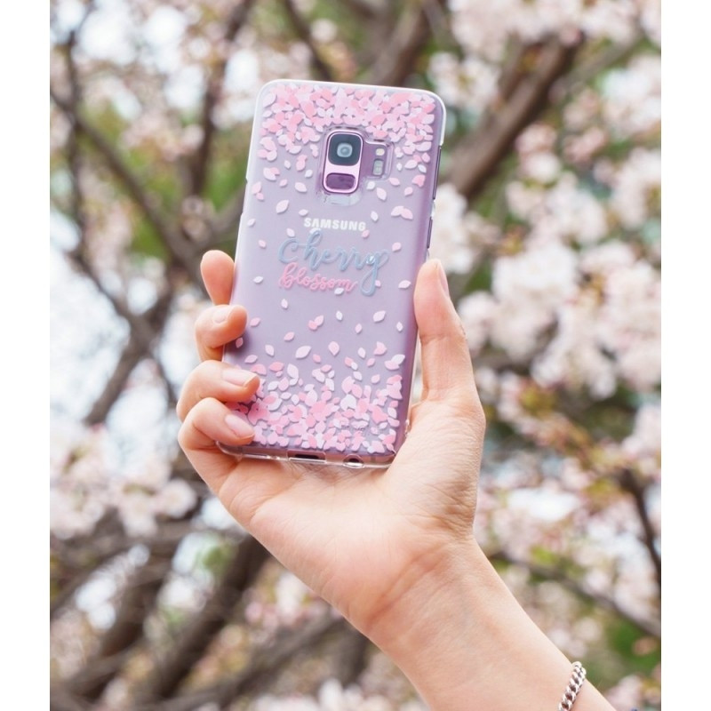 Ringke Slim Cherry Blossom Θήκη Samsung Galaxy S9 - Clear Mist + Strap (13007)