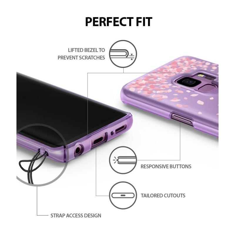 Ringke Slim Cherry Blossom Θήκη Samsung Galaxy S9 - Clear Mist + Strap (13007)