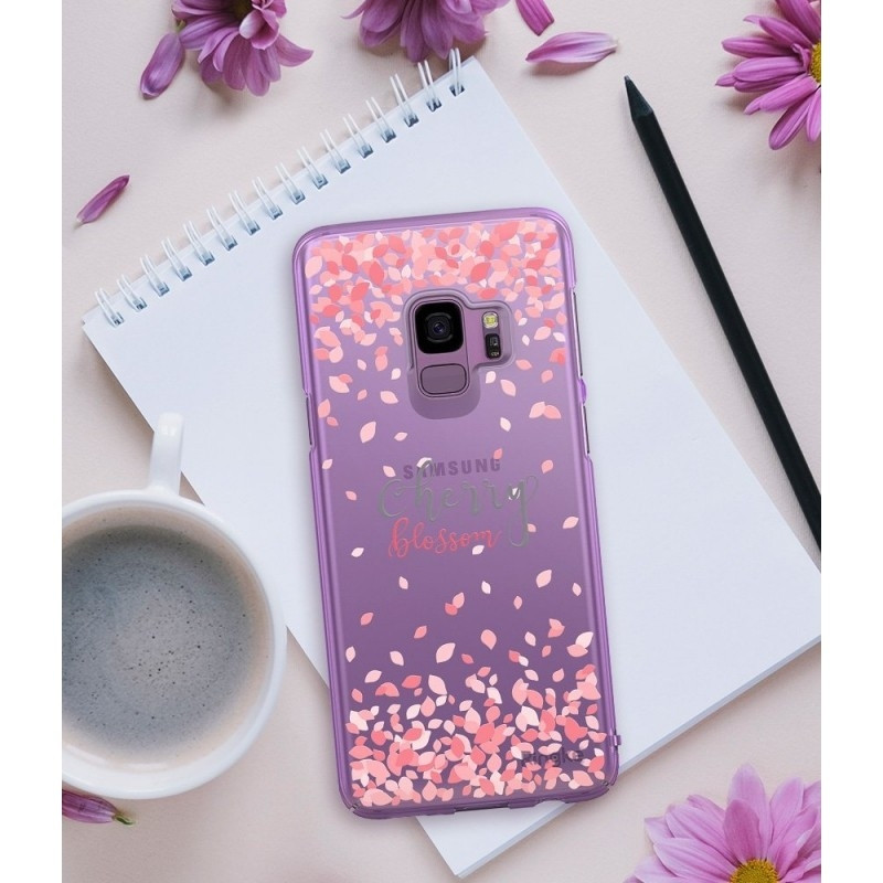 Ringke Slim Cherry Blossom Θήκη Samsung Galaxy S9 - Clear Mist + Strap (13007)