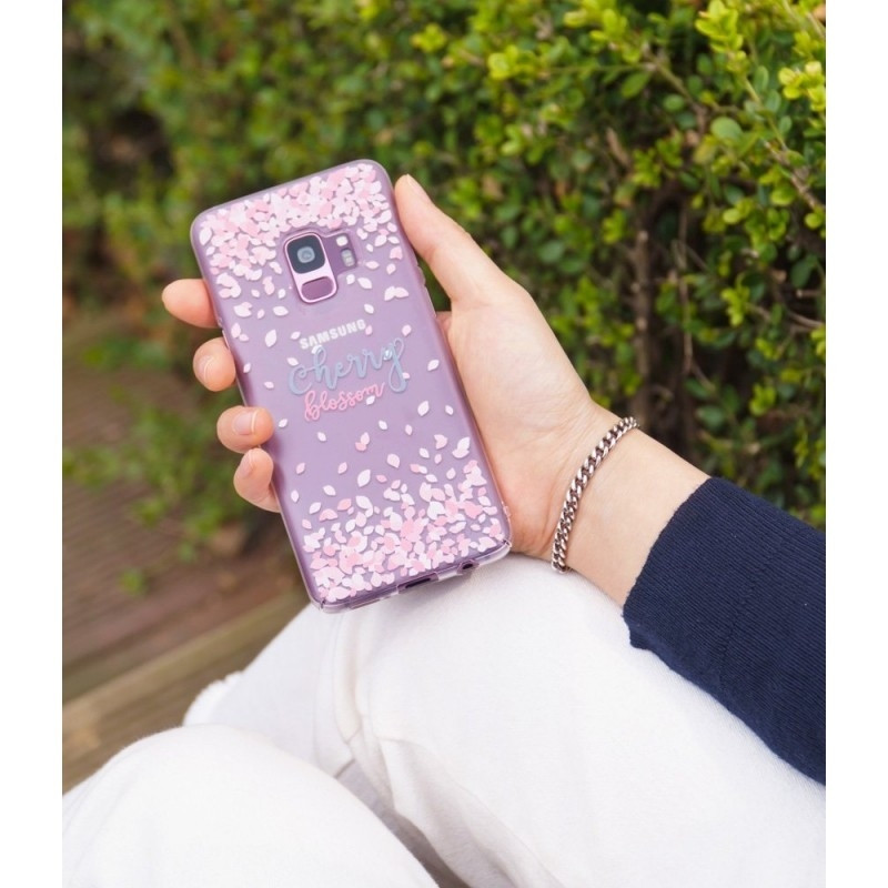 Ringke Slim Cherry Blossom Θήκη Samsung Galaxy S9 - Clear Mist + Strap (13007)