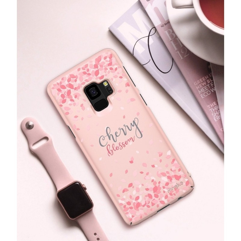 Ringke Slim Cherry Blossom Θήκη Samsung Galaxy S9 - Peach Pink + Strap